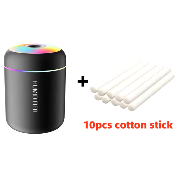 180ML Mini Air Humidifier USB Electric Aroma Diffuser Essential Oil Purifier Aromatherapy Mist Maker Lights for Car Home Bedroom